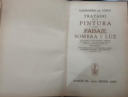 Tratado de la pintura y del paisaje sombra y luz - copertina