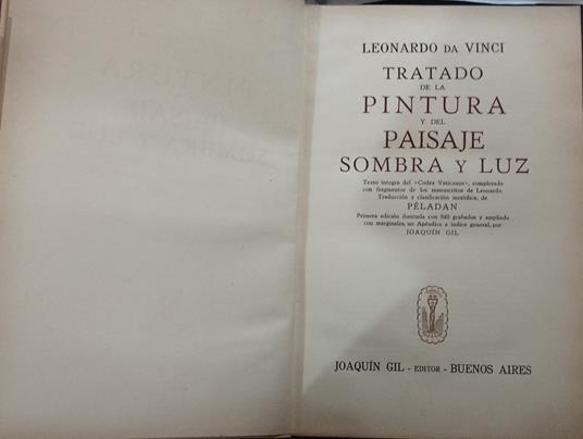 Tratado de la pintura y del paisaje sombra y luz - copertina