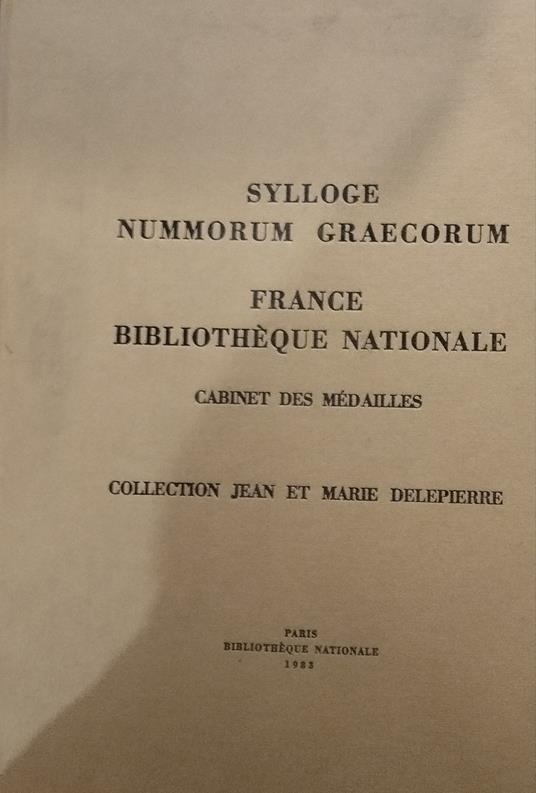 Sylloge nummorum græcorum - copertina