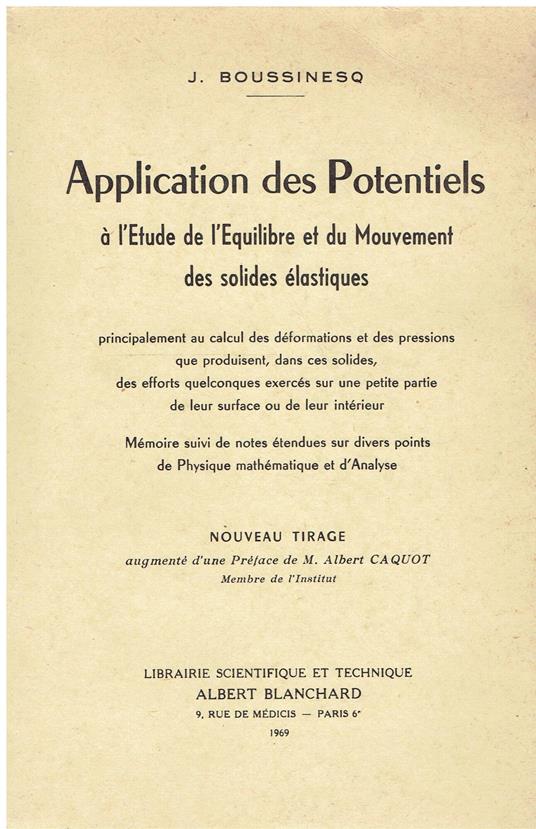 Application des potentiels - copertina