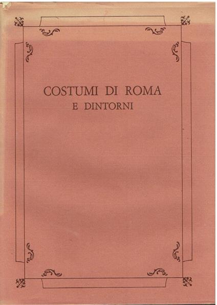 Costumi di Roma e dintorni - copertina