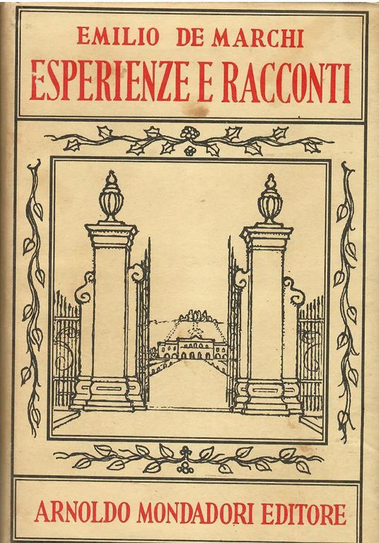 Esperienze E Racconti - Emilio De Marchi - copertina