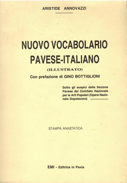 Nuovo vocabolario pavese-Italiano - copertina