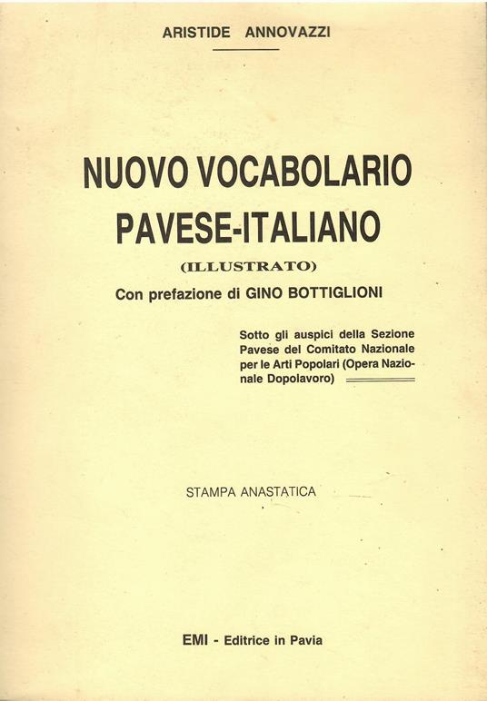 Nuovo vocabolario pavese-Italiano - copertina