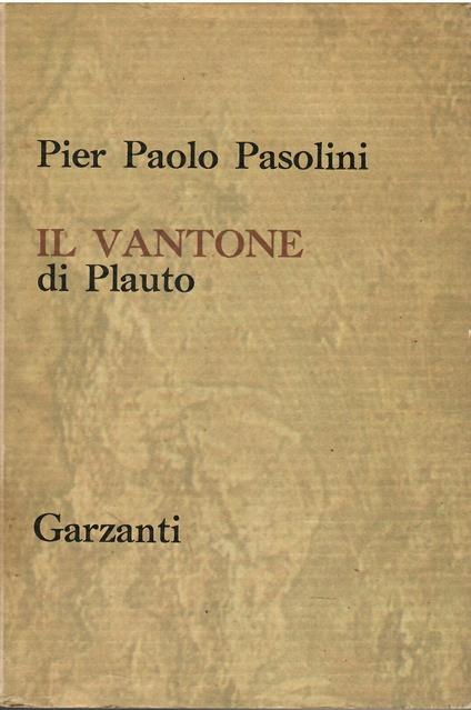 Il vantone - Pier Paolo Pasolini - copertina