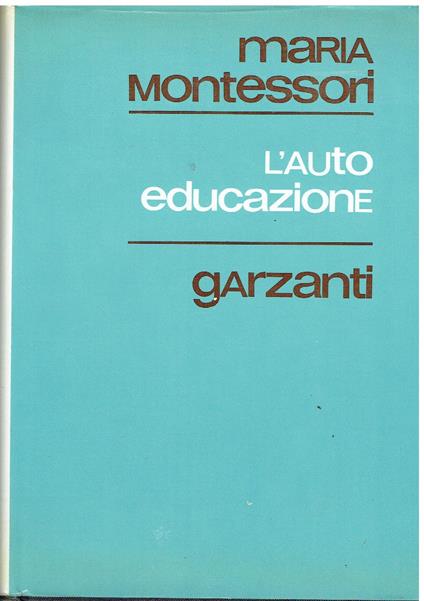 L' autoeducazione - Maria Montessori - copertina