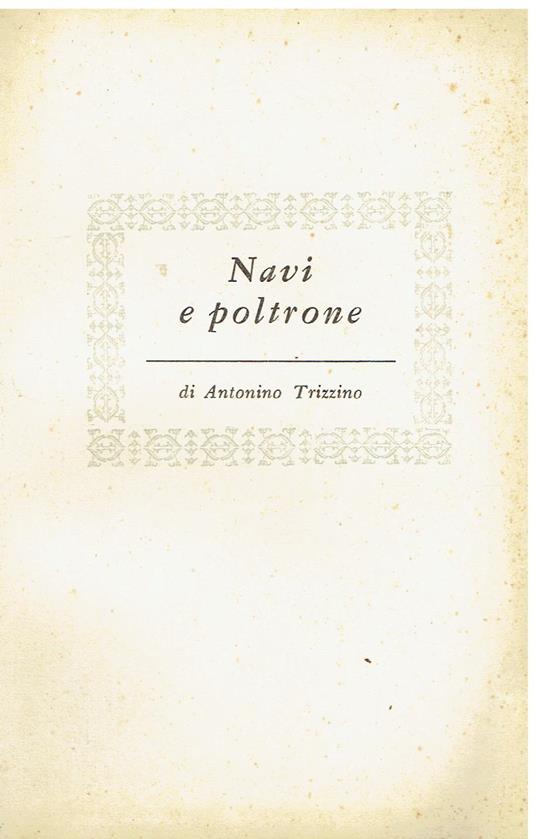 Navi e poltrone - Antonino Trizzino - copertina