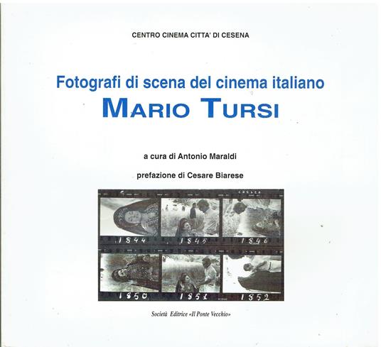 Fotografi di scena del cinema italiano Mario Tursi - copertina