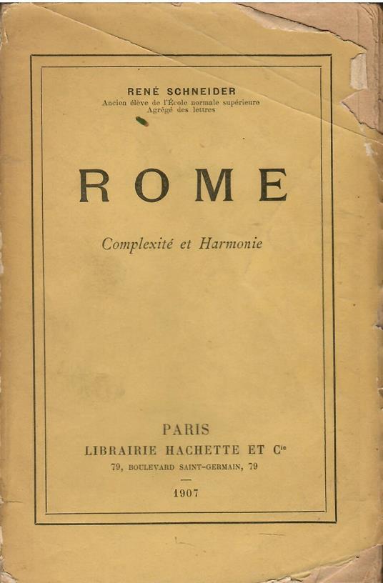 Rome: complexite et harmonie - copertina