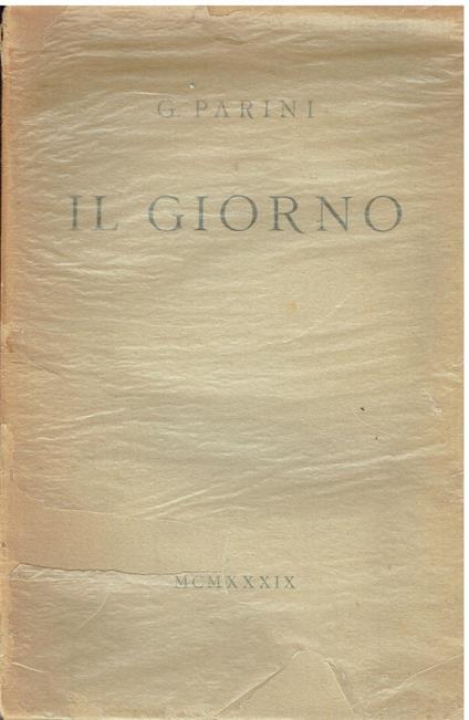 Il giorno - Giuseppe Parini - copertina