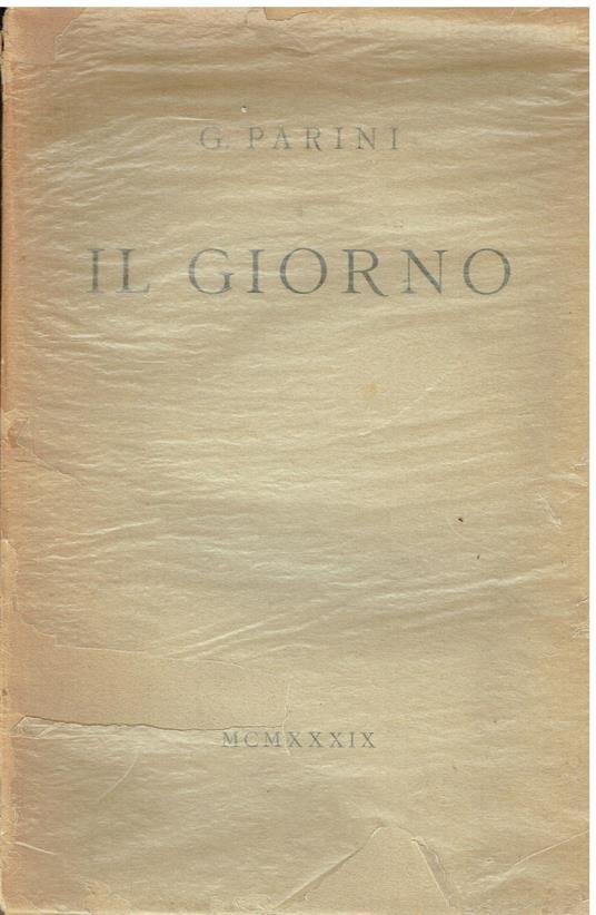 Il giorno - Giuseppe Parini - copertina