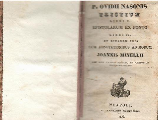 P.Ovidii Nasonis Tristium Libri V. Epistularum ex Ponto Libri IV - P. Nasone Ovidio - copertina