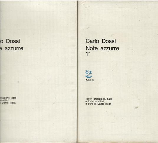 Note azzurre - Carlo Dossi - copertina