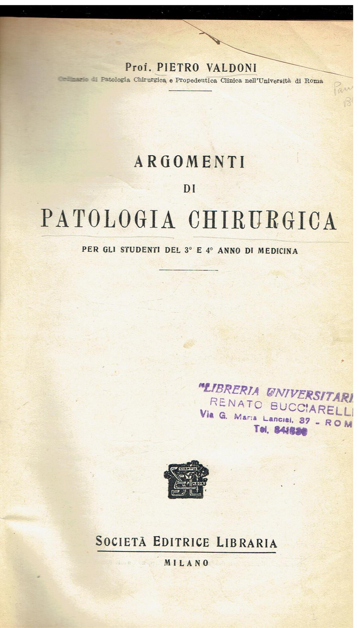 Argomenti di patologia chirurgica