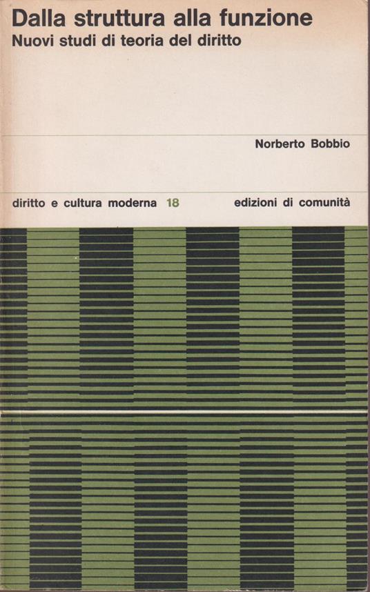Dalla struttura alla funzione - Norberto Bobbio - copertina