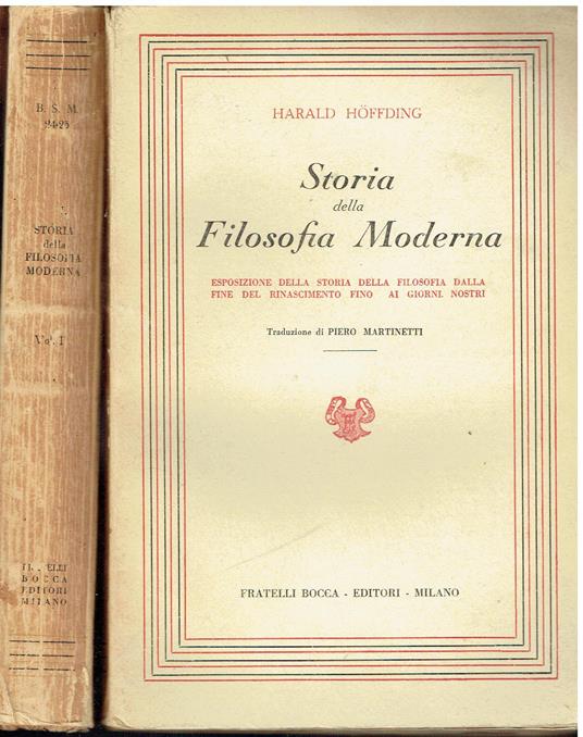 Storia della filosofia moderna 2 voll - Ernst Cassirer - copertina