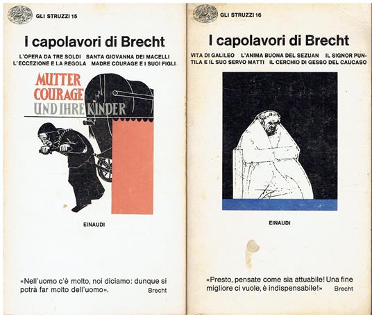 I capolavori di Brecht 2 volumi - Bertolt Brecht - copertina