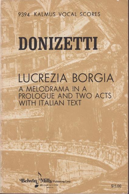 Lucrezia Borgia - Gaetano Donizetti - copertina
