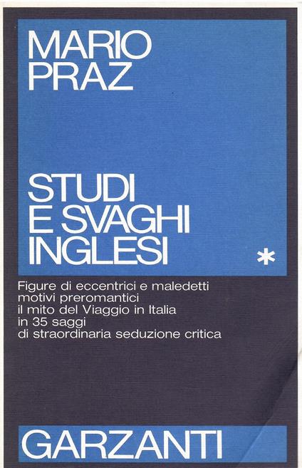 Studi e svaghi inglesi - Mario Praz - copertina
