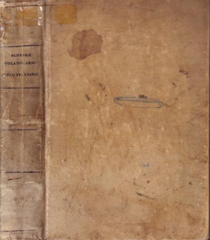 Vocabolario Greco - Italiano - Carlo Schenkl - copertina