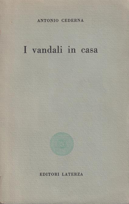 I vandali in casa - Antonio Cederna - copertina