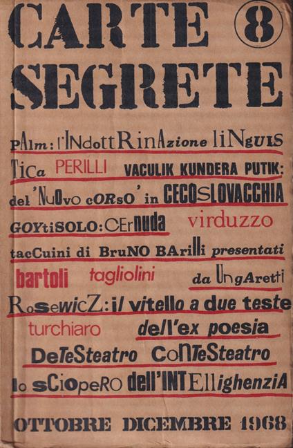 Carte segrete n. 8 - copertina