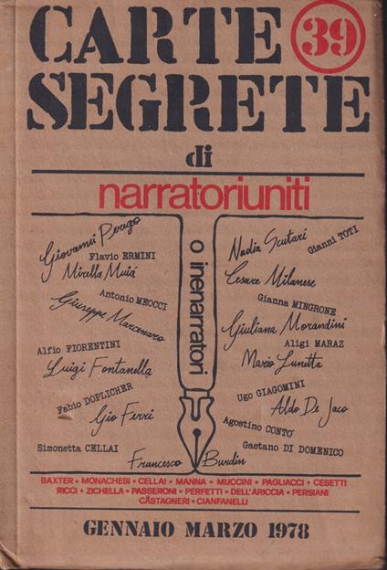 Carte segrete n. 39 - copertina