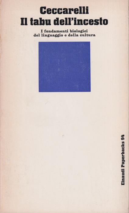 Il tabù dell'incesto - Fabio Ceccarelli - copertina