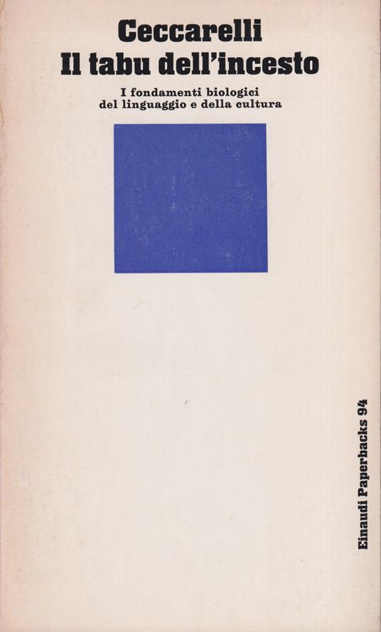 Il tabù dell'incesto - Fabio Ceccarelli - copertina