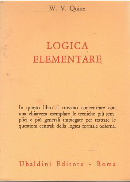 Logica elementare - copertina