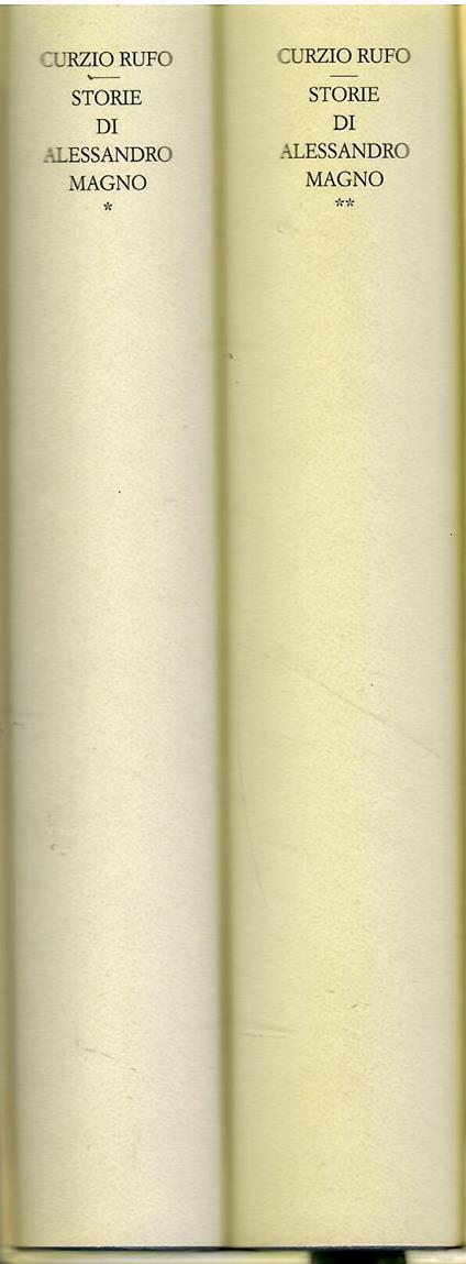 Storie di Alessandro Magno - Quinto Curzio Rufo - copertina