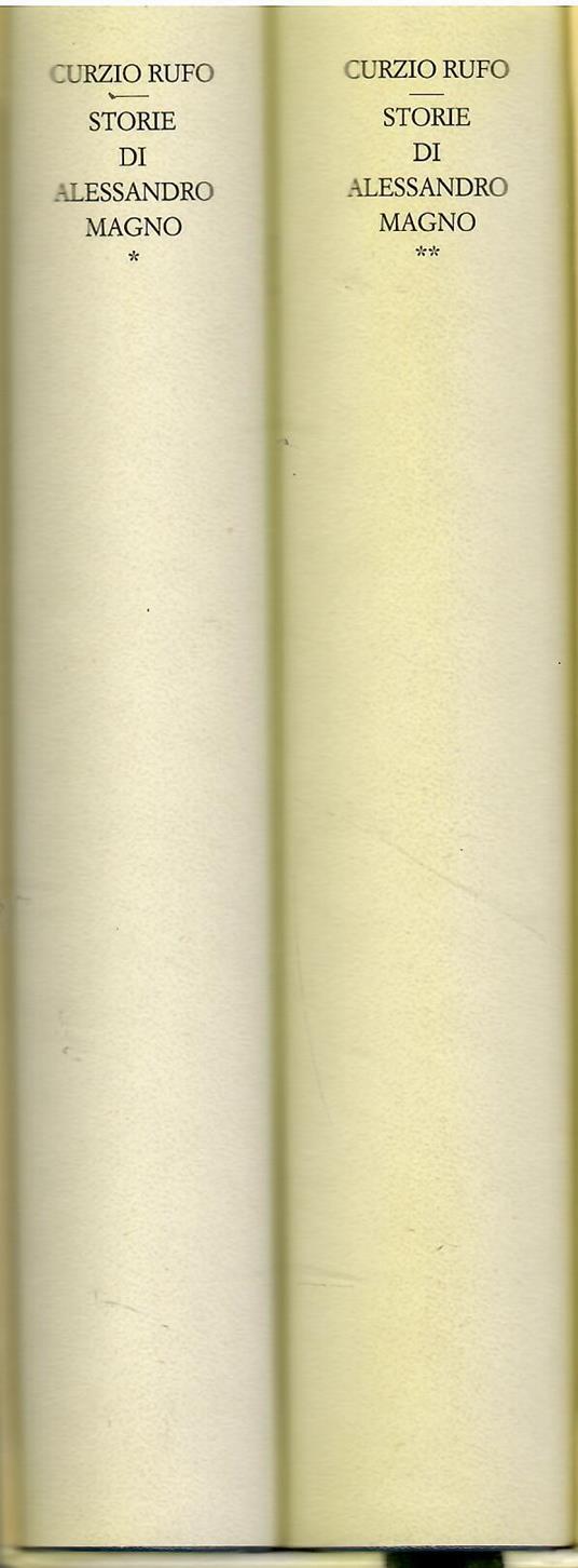 Storie di Alessandro Magno - Quinto Curzio Rufo - copertina