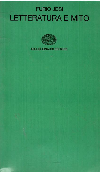 Letteratura e mito - Furio Jesi - copertina