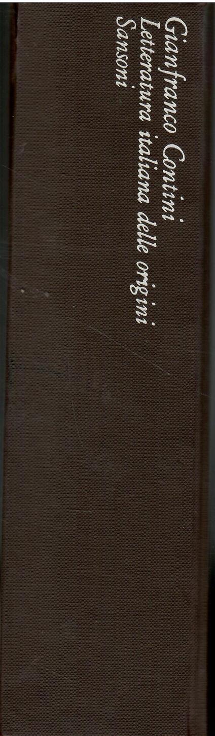 Letteratura italiana delle origini - Gianfranco Contini - copertina
