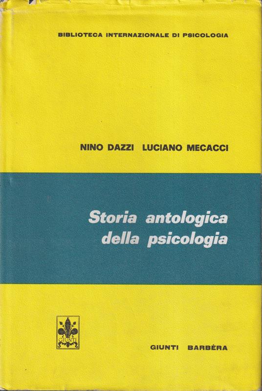 Storia antologica della psicologia - copertina