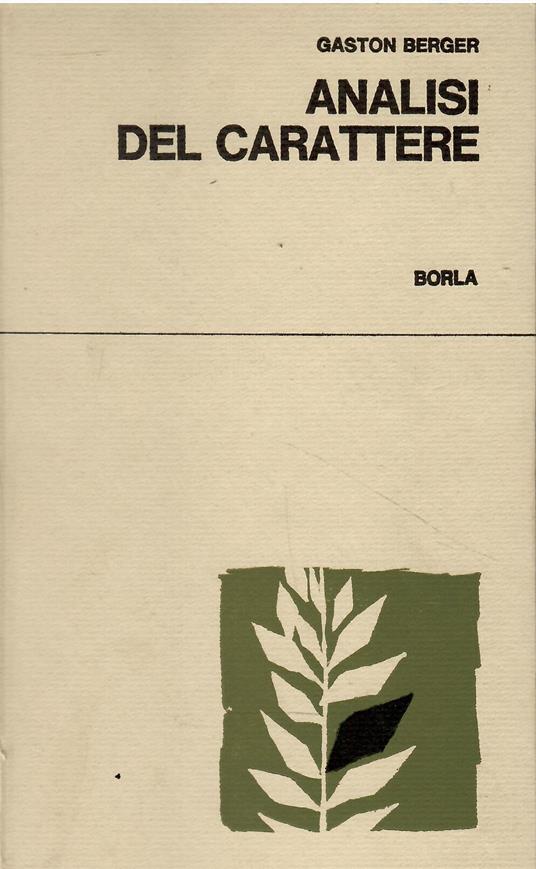 Analisi del carattere - copertina