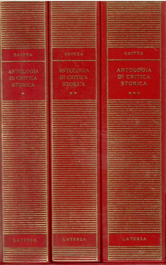 Antologia di critica storica - Armando Saitta - copertina