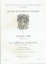 Musiche rinascimentali siciliane 1. Il lamento d'Arianna. Quarto libro dei Madrigali a 5 voci