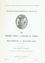 Musiche rinascimentali siciliane III: Mottetti e Ricercari a tre voci