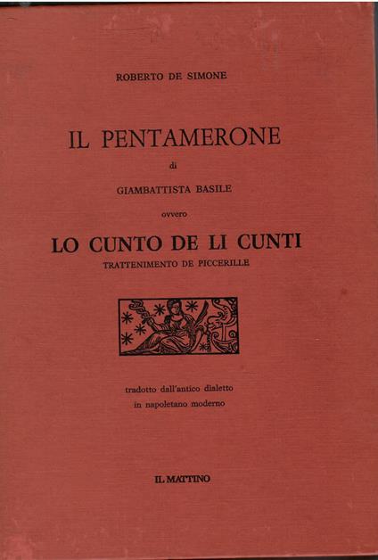 Il Pentamerone - Roberto De Simone - copertina