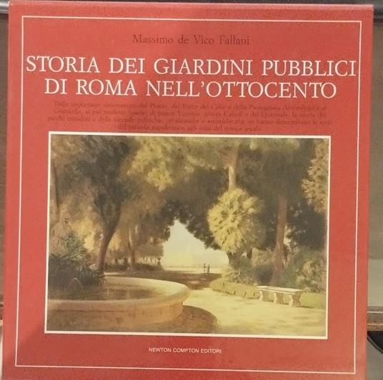 Storia dei giardini pubblici di Roma nell'Ottocento - copertina