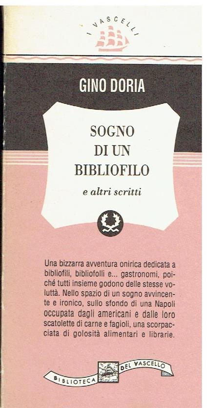 Sogno di un bibliofilo - Gino Doria - copertina
