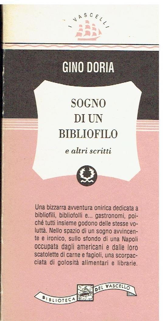 Sogno di un bibliofilo - Gino Doria - copertina