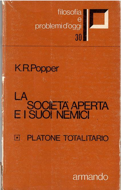 La società aperta e i suoi nemici. Platone totalitario (Vol. 1) - Karl R. Popper - copertina