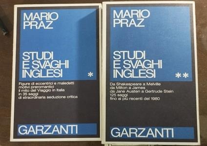 Studi e svaghi inglesi - Mario Praz - copertina