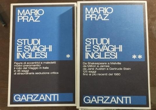 Studi e svaghi inglesi - Mario Praz - copertina