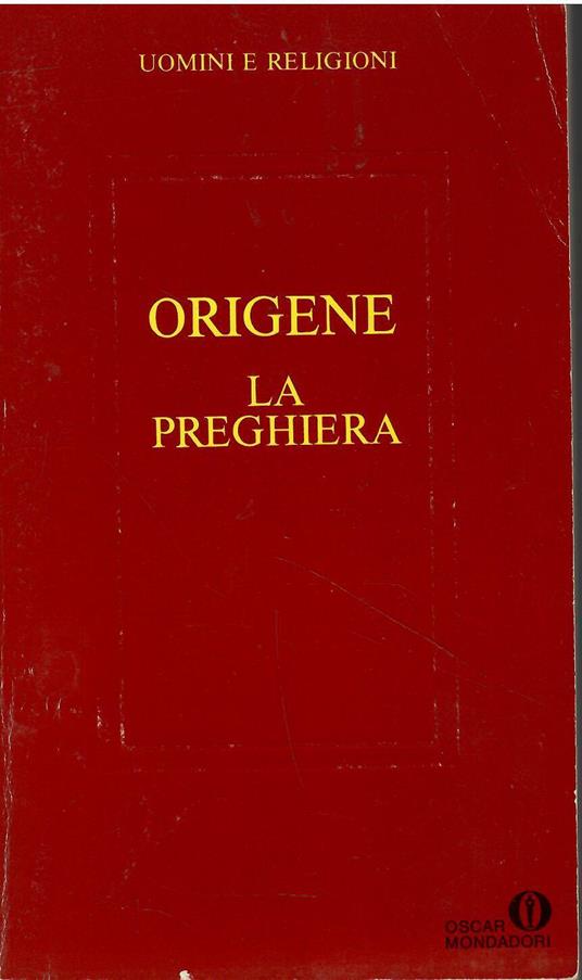 La preghiera - Origene - copertina