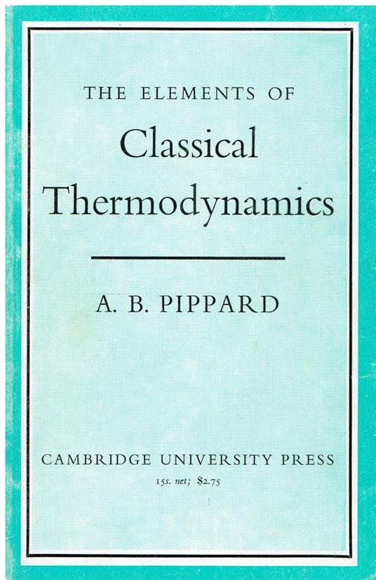 The Elements Of Classical Thermodynamics - copertina