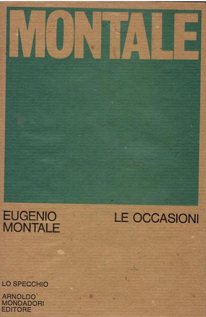 Le occasioni - Eugenio Montale - copertina
