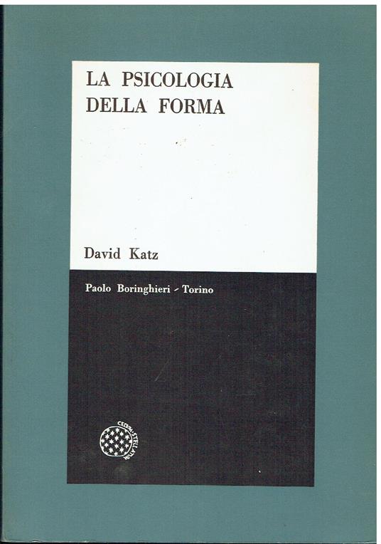 La psicologia della forma - David Katz - copertina